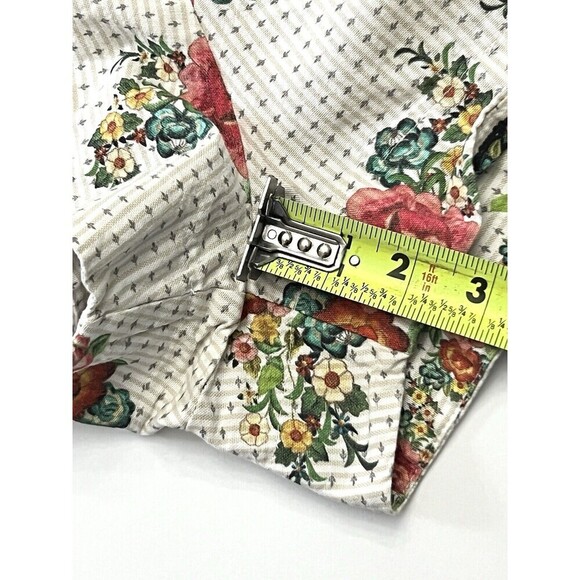 Farm Rio Off Shoulder Romper Size S White Floral Sleeveless 100% Cotton - Picture 11 of 13